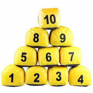 Jogo de Prismas do Número 1 a 10 Amarelo - OKEI